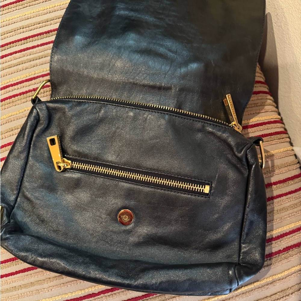 Vintage Marc Jacobs Safety Pin Flap Black and Nude Shoulder Bag with Chain Strap - Picture 7 of 7